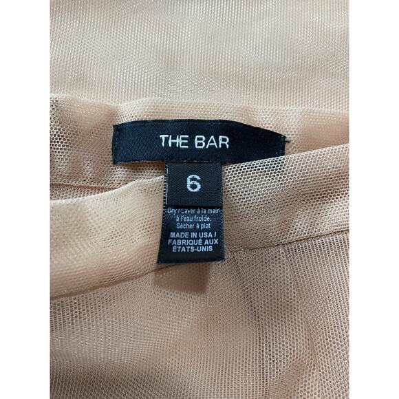 The Bar 'Louis' Beige Nylon Skirt Size 6 - Picture 4 of 5